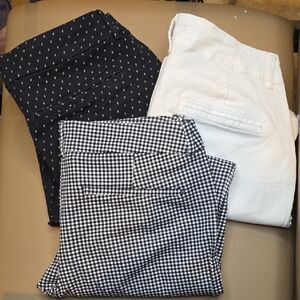 Old Navy Black and White Patterned Pants